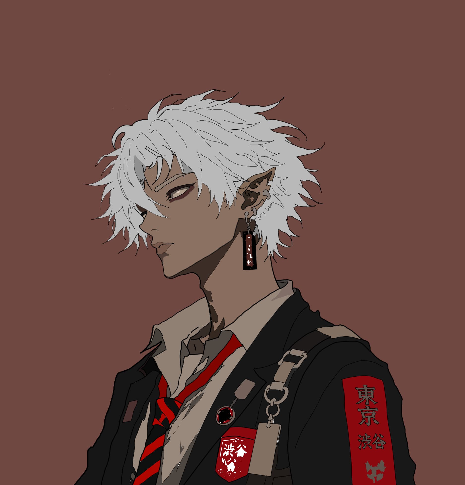 A RIFT character with pointed ears and a dark tag earring